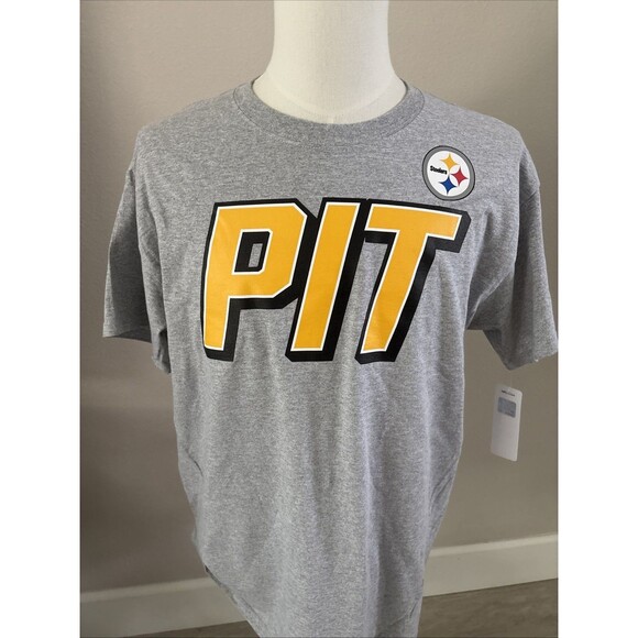 NFL Pittsburgh Steelers T Shirt Gray Crew Neck Short Sleeve  Men’s Size 3XL - Picture 1 of 11